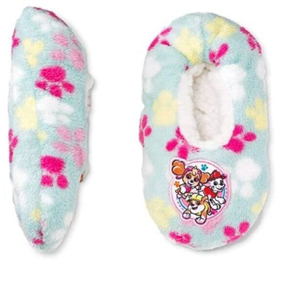 Snuggle Toes Paw Patrol Toddler Girls Sherpa Lined Fuzzy‎ Slipper Socks 2T-3T - Picture 1 of 2